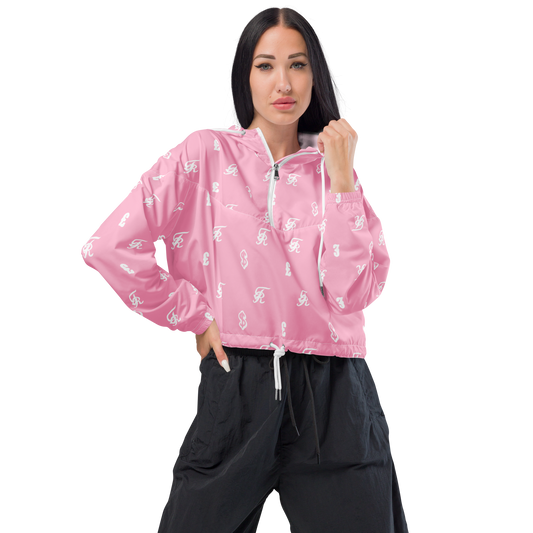 Signature All-Over Print Women’s Cropped Windbreaker