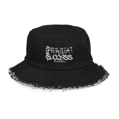 'Overnight Success' Distressed Denim Bucket Hat