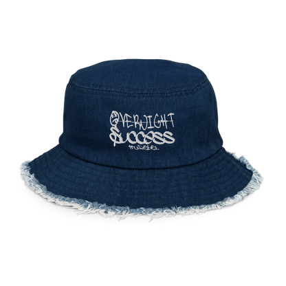 'Overnight Success' Distressed Denim Bucket Hat