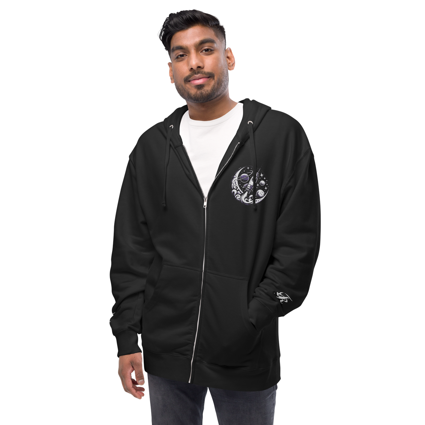 'To the Moon' Zip Up Hoodie