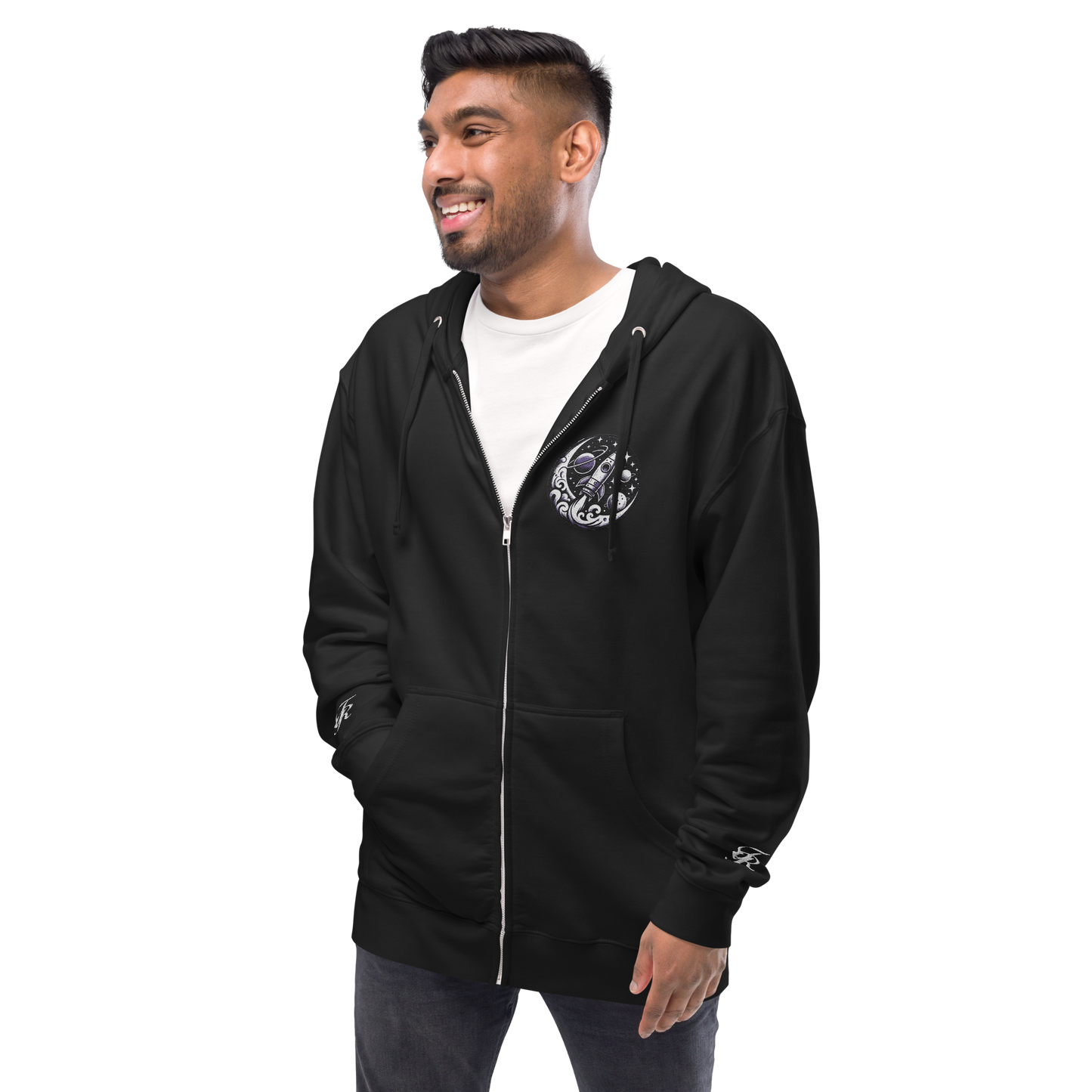 'To the Moon' Zip Up Hoodie