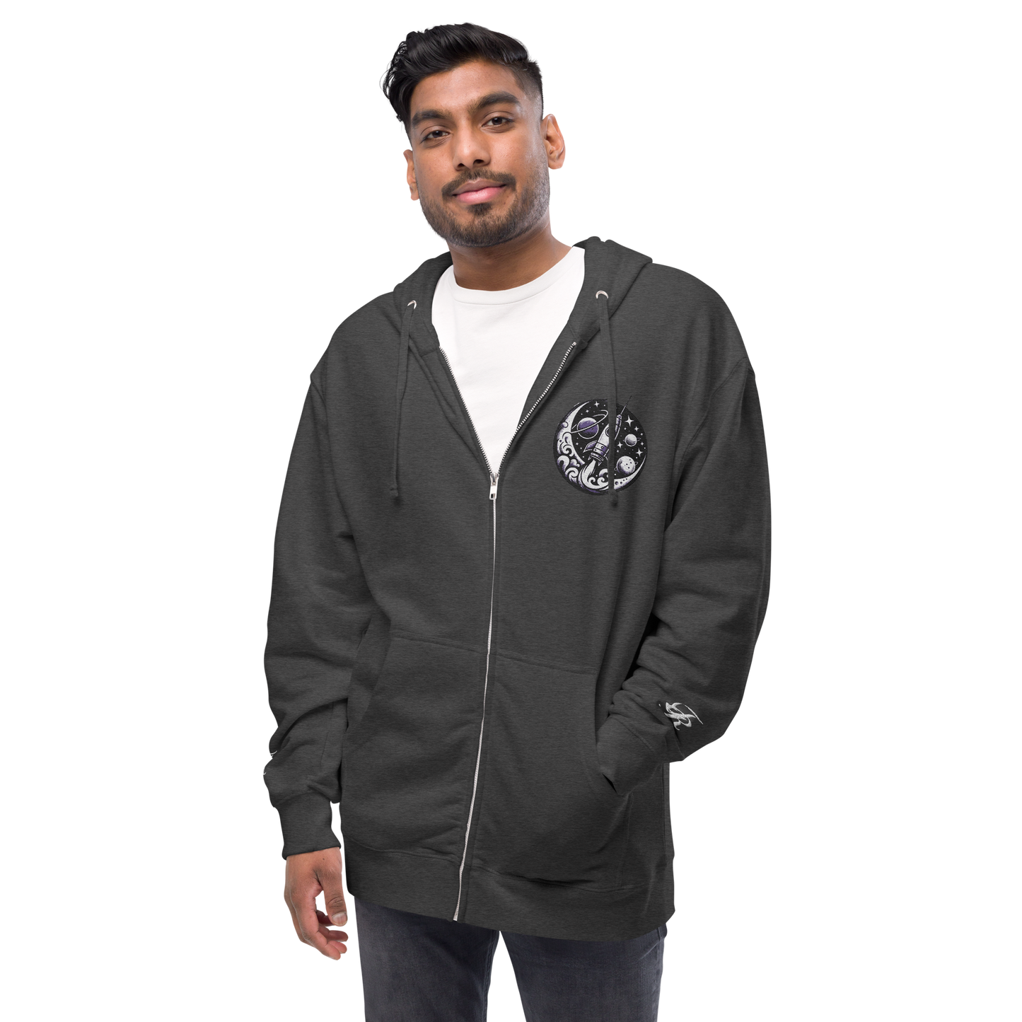 'To the Moon' Zip Up Hoodie