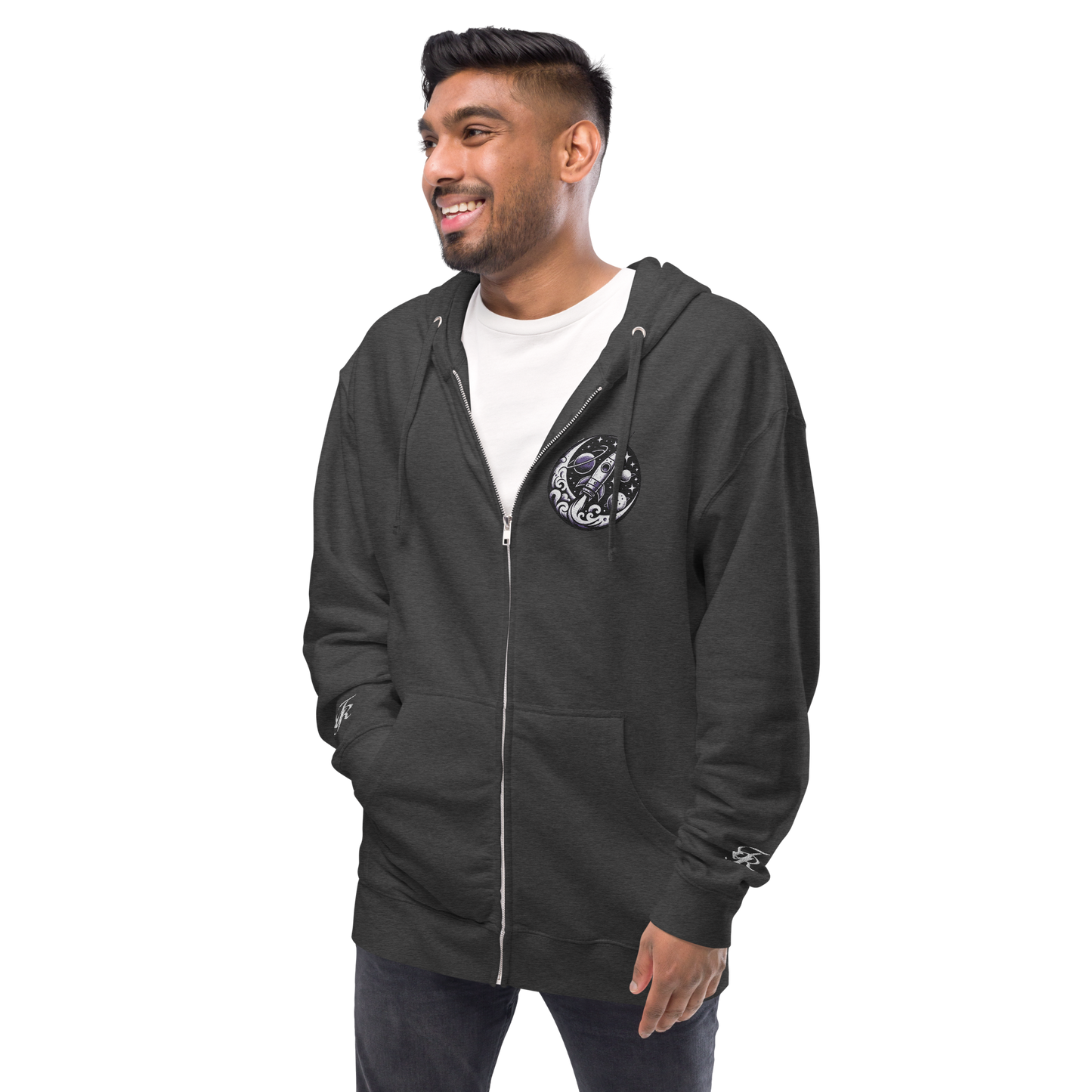 'To the Moon' Zip Up Hoodie