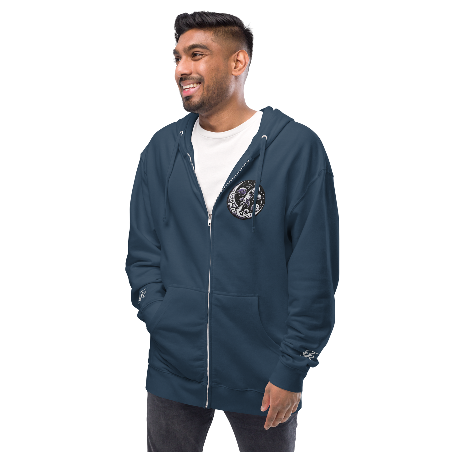 'To the Moon' Zip Up Hoodie