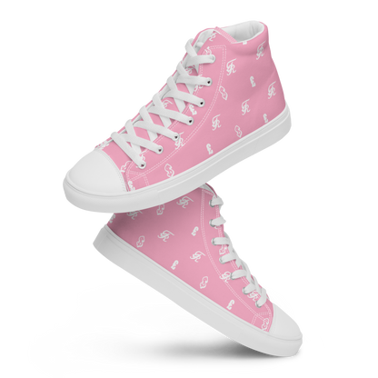 Signature All-Over Print Women’s High Top Canvas Shoes